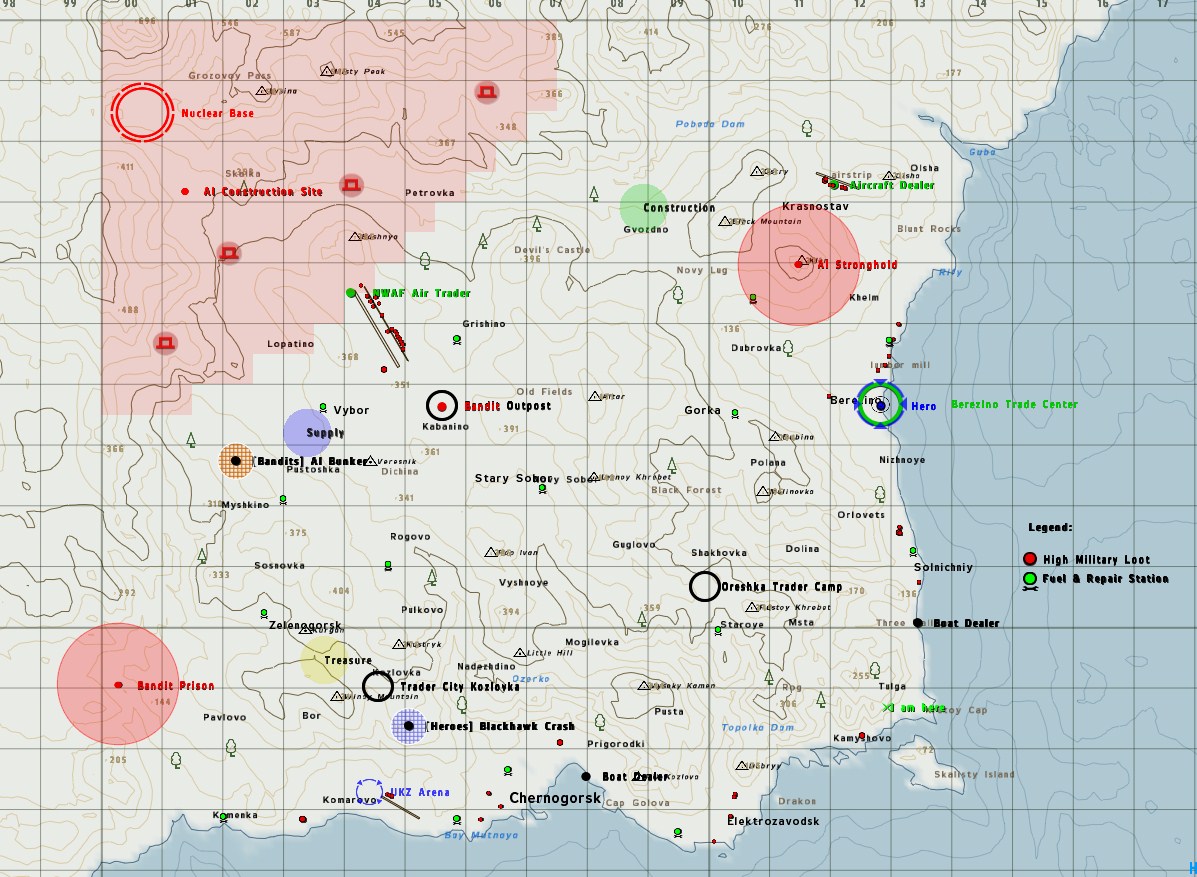 dayz epoch loot map